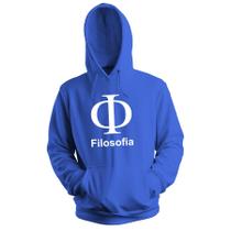 Blusa de Frio Moletom Flanelado com Capuz Estampa Digital Unissex Envio Imediato Faculdade Filosofia