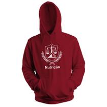 Blusa de Frio Moletom Flanelado com Capuz Estampa Digital Unissex Envio Imediato Faculdade Nutrição