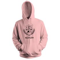 Blusa de Frio Moletom Flanelado com Capuz Estampa Digital Unissex Envio Imediato Faculdade Nutrição