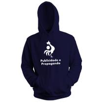 Blusa de Frio Moletom Flanelado com Capuz Estampa Digital Unissex Envio Imediato Faculdade Publicidade e Propaganda