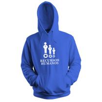 Blusa de Frio Moletom Flanelado com Capuz Estampa Digital Unissex Envio Imediato Faculdade Recursos Humanos