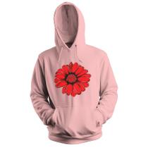 Blusa de Frio Moletom flanelado com Capuz Estampa Digital Unissex Envio Imediato Flor Vintage