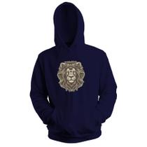 Blusa de Frio Moletom flanelado com Capuz Estampa Digital Unissex Envio Imediato Lion