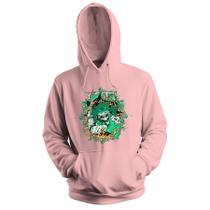 Blusa de Frio Moletom flanelado com Capuz Estampa Digital Unissex Envio Imediato Monstro Verde