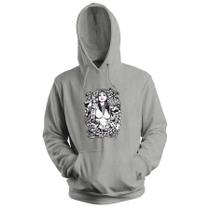 Blusa de Frio Moletom flanelado com Capuz Estampa Digital Unissex Envio Imediato Mulher Caveira