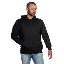 Blusa De Frio Moletom Liso Algodão Com Capuz E Bolso Canguru Moda Masculina