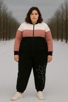 Blusa De Frio Moletom Listras Branco Preta Rosa Feminino Tricolor Jovem Blusa De Frio Moletom Listras Branco Preta Rosa Feminino Tricolor Jovem