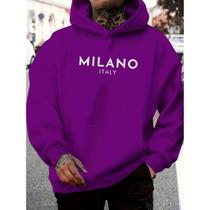Blusa de Frio Moletom Masculino Milano Italy Algodão Unissex