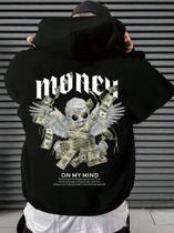 Blusa De Frio Moletom Masculino money dolar angel Streetwear Casaco Blusão de moleton