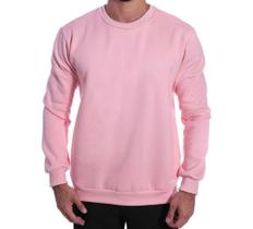 Blusa de frio moleton gola careca redonda - Liso