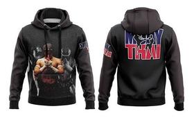 Blusa De Frio Muay Thai Tailândia Moletom Luta Se For Fácil Não É Muaythai