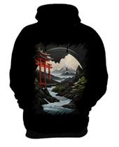 Blusa de Frio Paisagem Oriental Portão Torii 14