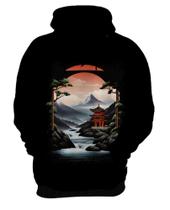 Blusa de Frio Paisagem Oriental Portão Torii 6