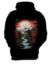 Blusa de Frio Paisagem Oriental Portão Torii 8