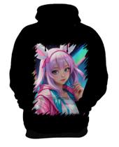 Blusa de Frio Páscoa Coelhinha Traços Vaporwave 2 Blusa de Frio Páscoa Coelhinha Traços Vaporwave 2