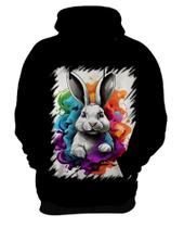 Blusa de Frio Páscoa Coelhinho Artístico Design 16