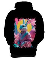 Blusa de Frio Páscoa Coelhinho Traços Vaporwave 2