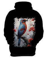 Blusa de Frio Passarinho Azul e Vermelho Desenhado 5