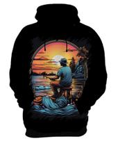 Blusa de Frio Pesca Esportiva Pôr do Sol Peixes 15