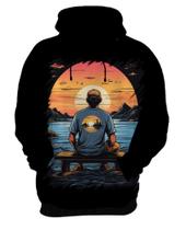 Blusa de Frio Pesca Esportiva Pôr do Sol Peixes 19