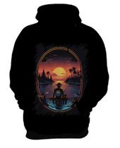 Blusa de Frio Pesca Esportiva Pôr do Sol Peixes 4