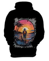 Blusa de Frio Pesca Esportiva Pôr do Sol Peixes 8