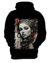 Blusa de Frio Pintura a Carvão Mulher Arte 30