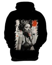 Blusa de Frio Pintura a Carvão Mulher Arte 35 Blusa de Frio Pintura a Carvão Mulher Arte 35