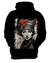 Blusa de Frio Pintura a Carvão Mulher Arte Esfumaçada 10