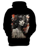 Blusa de Frio Pintura a Carvão Mulher Arte Esfumaçada 2 Blusa de Frio Pintura a Carvão Mulher Arte Esfumaçada 2
