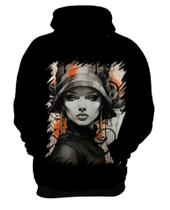 Blusa de Frio Pintura a Carvão Mulher Arte Esfumaçada 9