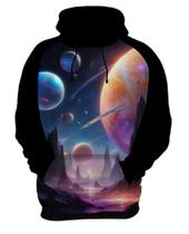 Blusa de Frio Planetas Universo Neon Estrelas Galaxias 2