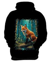 Blusa de Frio Raposa na Floresta Fofa Desenhada 1