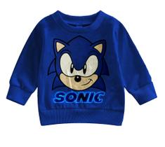 Blusa de frio Sonic Amy Rose Tallis infantil flanelado careca