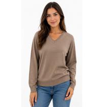 Blusa de Frio Suéter De Inverno Feminino Gola V Facinelli