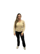 Blusa De Frio Tricô Feminino Cardigan Casaquinho Botões Moda 584 Blusa De Frio Tricô Feminino Cardigan Casaquinho Botões Moda 584