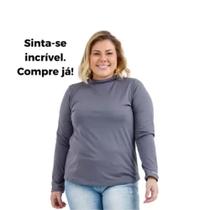 Blusa de gola 2 pele plus size