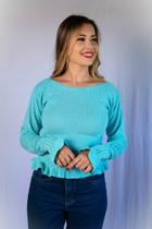 Blusa de lã com manguinha detalhada