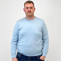 Blusa de Lã Delkor Plus Size Básica Gola Redonda Masculina Blusa de Lã Delkor Plus Size Básica Gola Redonda Masculina