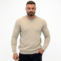 Blusa de Lã Dyordhana Texturizada Gola Redonda Masculina Blusa de Lã Dyordhana Texturizada Gola Redonda Masculina