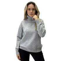 Blusa de Lã Facinelli Gola Alta Canelada Feminina