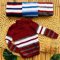 Blusa de lã menino infantil gola alta cacharrel frio inverno moda estilo do 2 ao 8