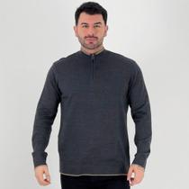 Blusa de Lã Minimum Gola Alta com Zíper Masculina