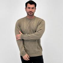 Blusa de Lã Minimum Texturizada Gola Redonda Masculina