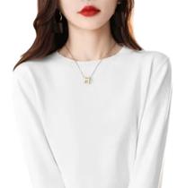 Blusa De Lã Premium Macia Trico Suéter Decote Redondo Para Aquecer No Frio Inverno Feminina Linda