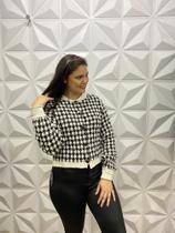 Blusa de linho xadrez. Tam. G