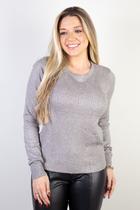 Blusa de malha feminina detalhes 84338