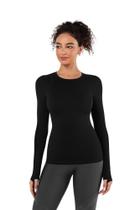 Blusa de manga comprida resistente Fanka Powerband Feminina preta Blusa de manga comprida resistente Fanka Powerband Feminina preta