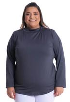 Blusa de manga gola cacharrel térmica plus size casual feminina 510.c2