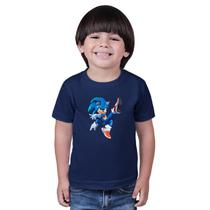 Blusa de manga infantil Estampado Sonic Run
